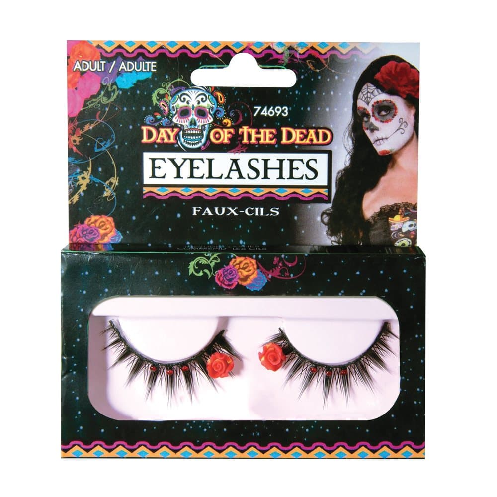Bristol Novelty Unisex vuxna Day of the Dead ögonfransar