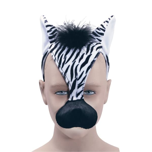 Bristol Novelty Voksne Unisex Zebra maske med lyd
