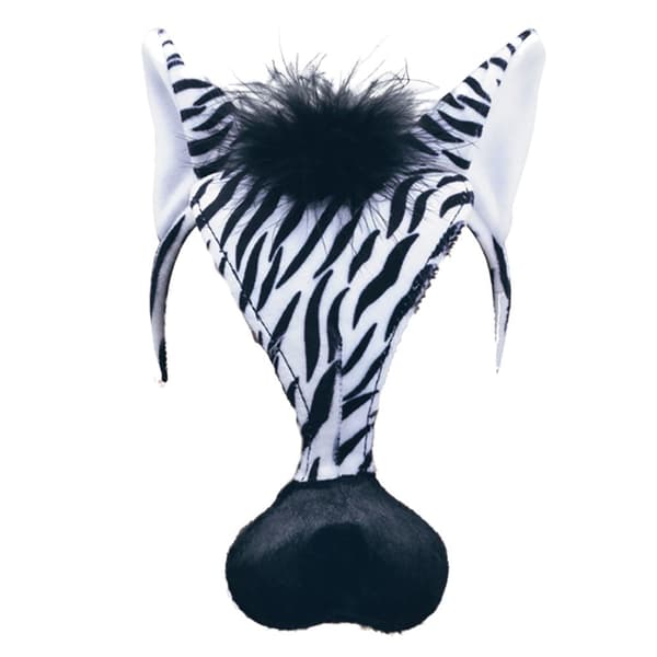 Bristol Novelty Adults Unisex Zebra Mask With Sound Black/White One Size