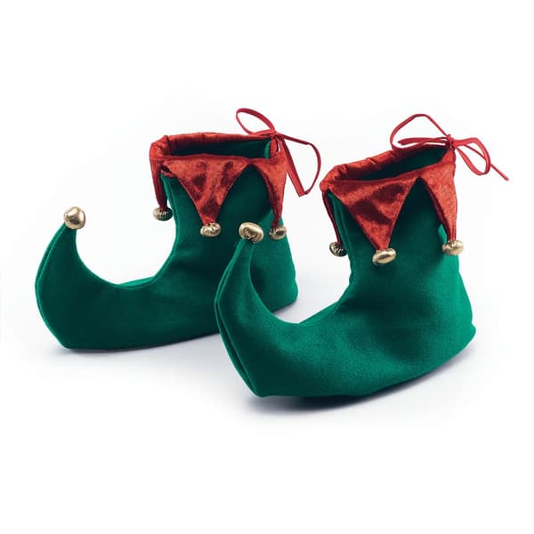 Bristol Novelty Unisex Vuxna Christmas Elf Shoes Green/Red One Size