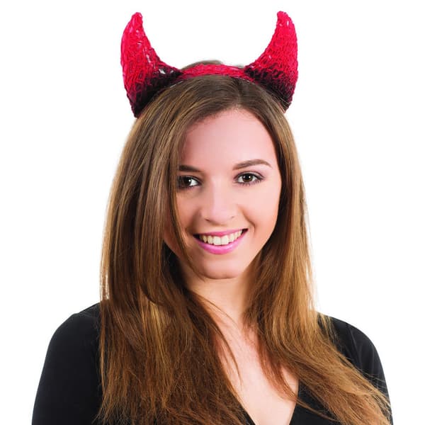 Bristol Novelty Unisex voksne djævlehorn Halloween pandebånd Red/Black One Size