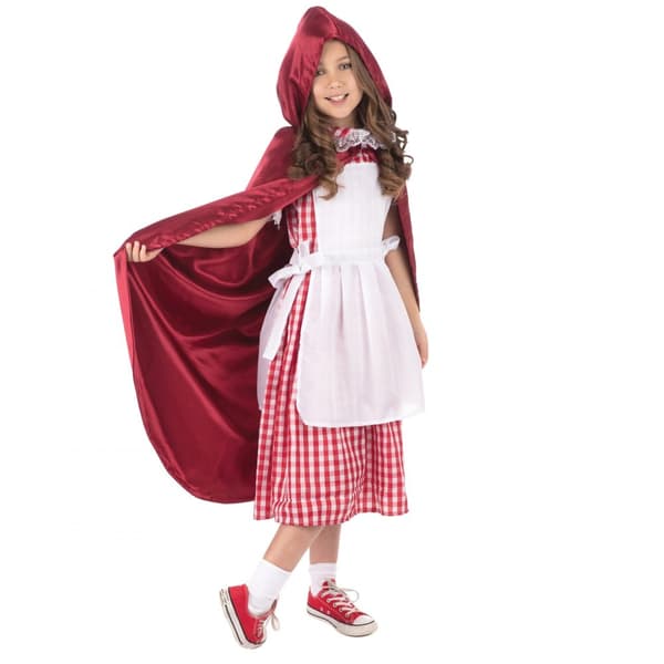 Bristol Novelty Piger klassisk Rødhætte kostume Red/White XL