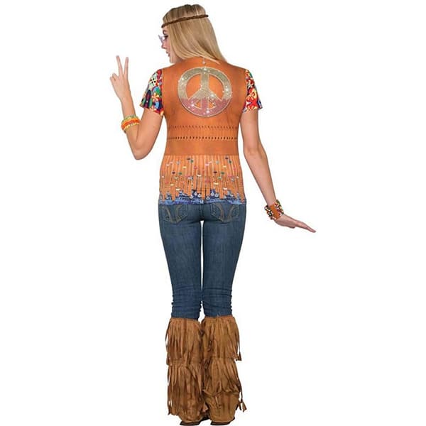 Bristol Novelty Womens/Ladies Hippie Gal 3D T-Shirt