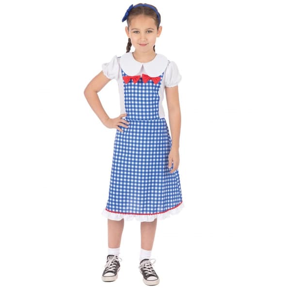 Bristol Novelty Girls Kansas Girl Costume Blue/White L