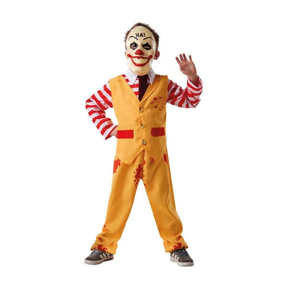 Bristol Novelty Childrens/Kids Dapper Clown Costume Yellow/Red/White S