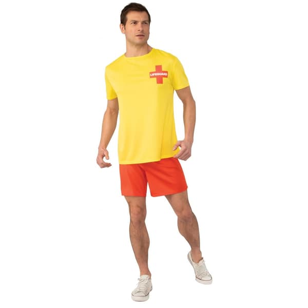 Bristol Novelty Mens Lifeguard Costume Yellow/Red XL