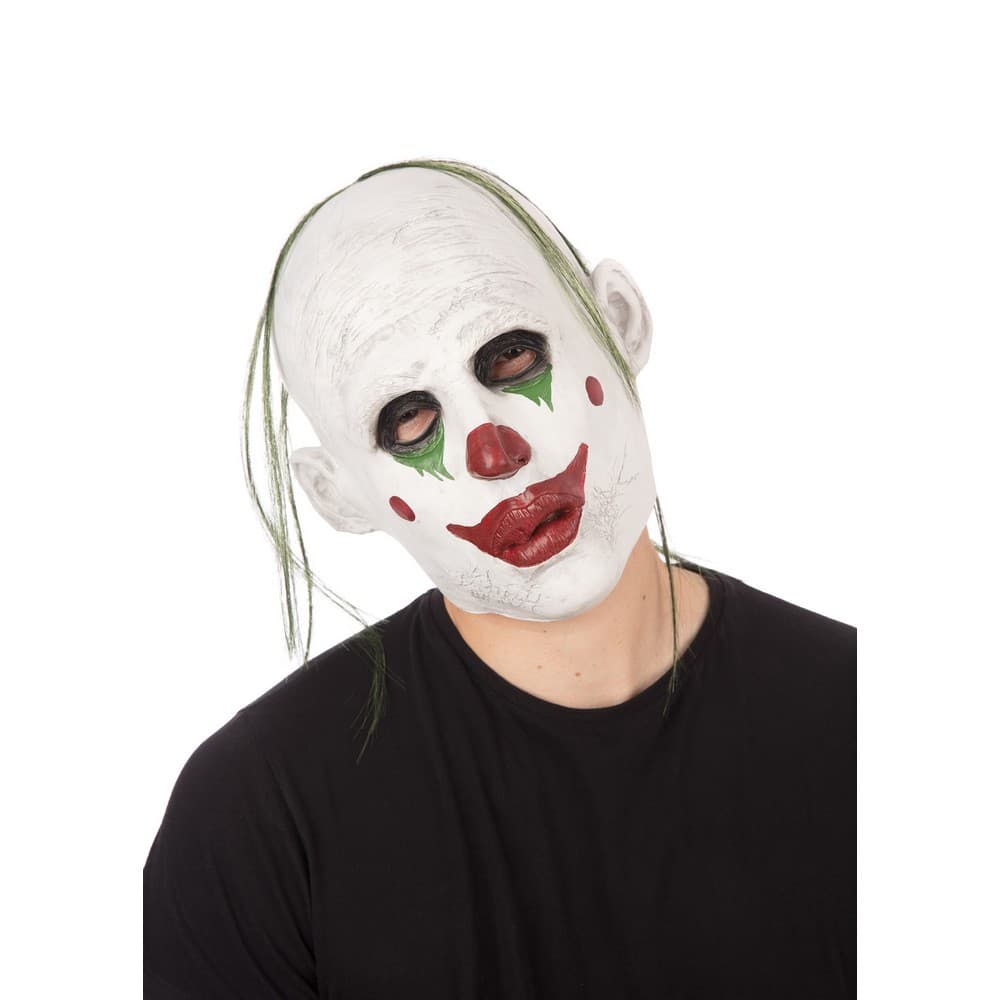 Bristol Novelty Unisex vuxna realistisk clown med hår Halloween mask