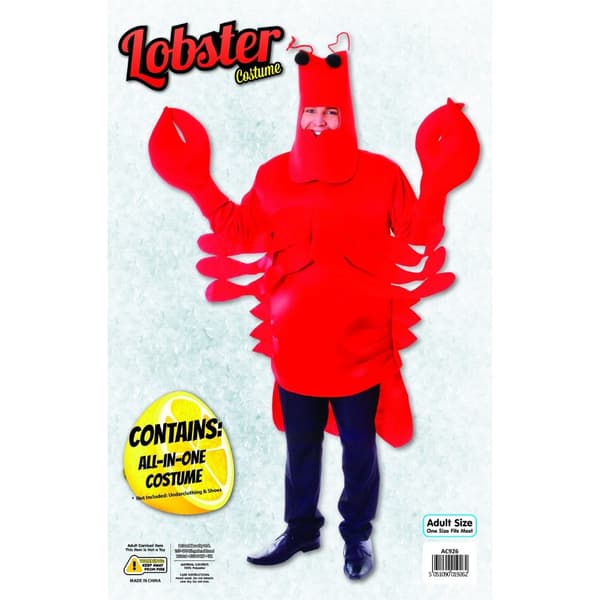 Bristol Novelty Unisex Adults Lobster Costume Red 44in chest