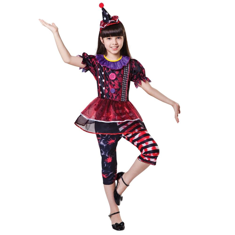 Bristol Novelty Flickor Halloween Clown Kostym