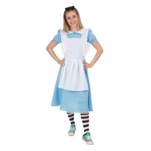 Bristol Novelty Womens/Ladies Traditional Alice Costume White/Blue S