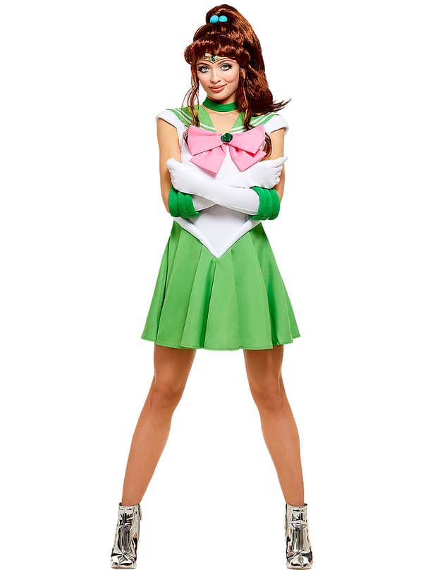 Funidelia | Sailor Jupiter Maskeraddräkt - Sailor Moon OFFICIELLA för dam ▶ Anime, Cosplay, Usagi Tsukino, Tecknad - Grön