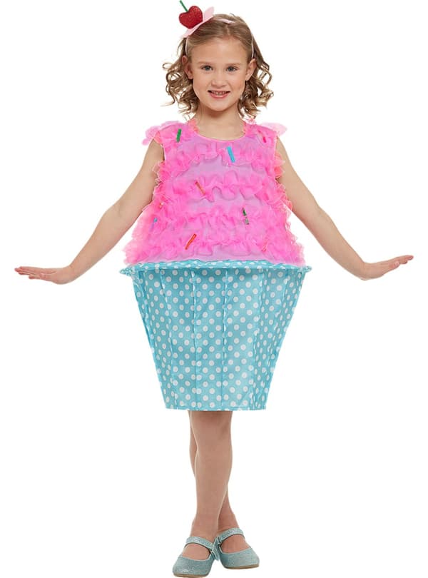 Funidelia | Cupcake maskeraddräkt för flicka ▶ Muffin, Godis, Mat, Efterrätt - Rosa