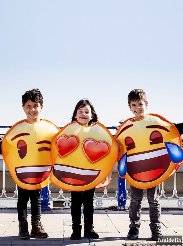 Funidelia | Emoji Maskeraddräkt blinka med ett öga OFFICIELLA för flicka och pockje ▶ Emoticon, Whatsapp, Originella och roliga - Gul
