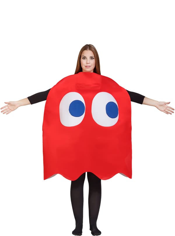 Funidelia | Spöket Blinky Maskeraddräkt - Pac-Man OFFICIELLA för dam och herr ▶ Videospel, 80 tals, Arcade - Röd