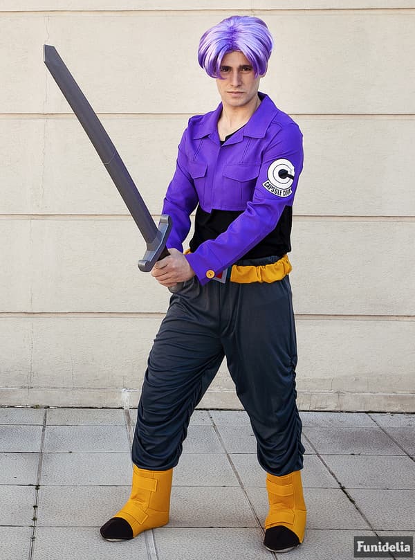 Funidelia | Trunks Maskeraddräkt - Dragon Ball OFFICIELLA för herr ▶ Manga, Saiyan, Tecknad - Lila