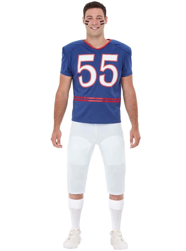 Funidelia | Amerikansk fotballspiller kostyme til mann ▶ Rugby, Quarterback, Amerikansk Fotball, Yrker - Blå