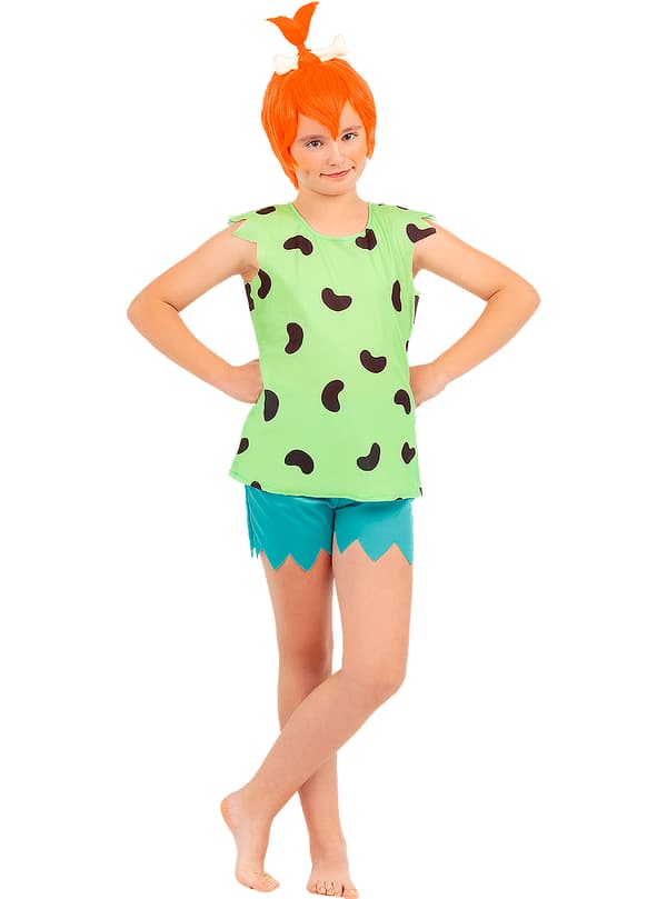 Funidelia | Pebbles Maskeraddräkt - Familjen Flinta OFFICIELLA för flicka ▶ The Flintstones, Tecknad, Familjen Flinta, Grottmänniska