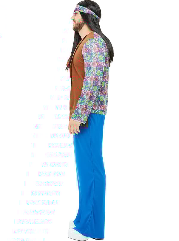 Funidelia | Hippie Maskeraddräkt för herr ▶ 60 tals, Hippie, Flower power, Decennier - Flerfärgad
