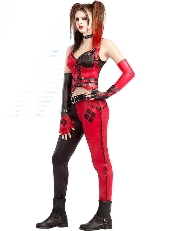 Funidelia | Harley Quinn kostyme - Arkham City OFFISIELL til dame ▶ Superhelt, DC Comics, Suicide Squad, Skurker