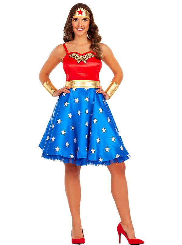 Funidelia | Klassinen Wonder Woman asu VIRALLINEN naisille ▶ Ihmenainen, Supersankarit, DC Comics, Justice League