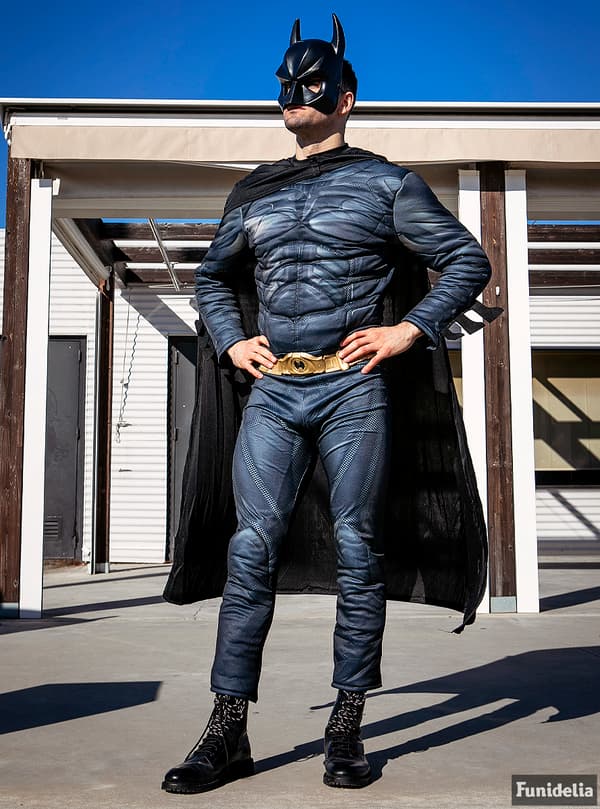 Funidelia | Batman maske OFFISIELL til dame og mann ▶ The Dark Knight, Superhelt, DC Comics, Lynvingen, tilbehør til kostymer