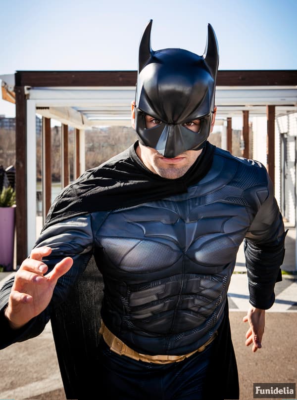 Funidelia | Batman maske OFFISIELL til dame og mann ▶ The Dark Knight, Superhelt, DC Comics, Lynvingen, tilbehør til kostymer