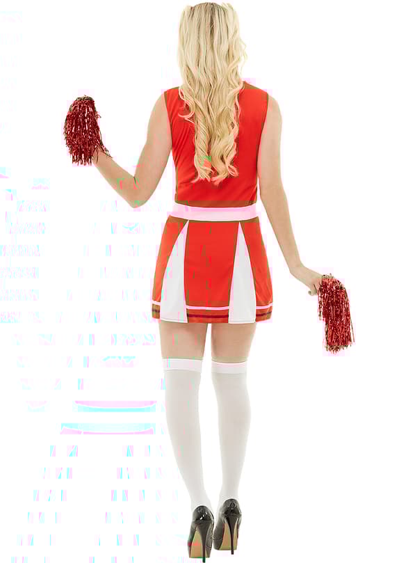 Funidelia | Cheerleader kostume til kvinder ▶ Cheerleader, Amerikansk Fodbold, Gymnasium, Professioner - Rød