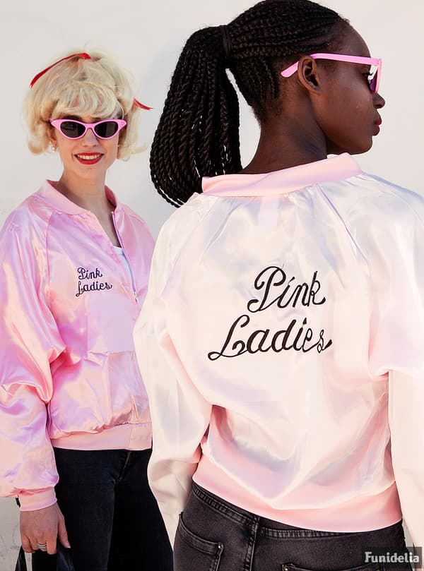 Funidelia | Pink ladies jacka - Grease Maskeraddräkt OFFICIELLA för dam ▶ 50 tals: Rock & Roll, Sandy, Grease, Filmer & Serier - Rosa