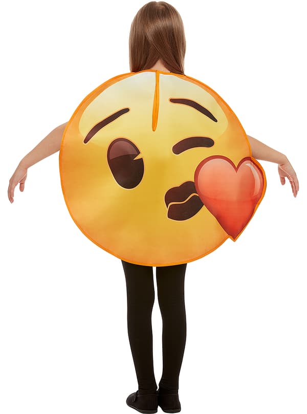 Funidelia | Emoji Maskeraddräkt puss med hjärta OFFICIELLA för flicka och pockje ▶ Emoticon, Whatsapp, Originella och roliga - Gul