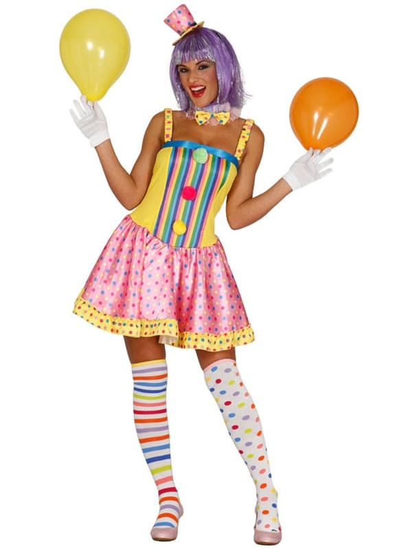 Rolig clown Maskeraddräkt Dam