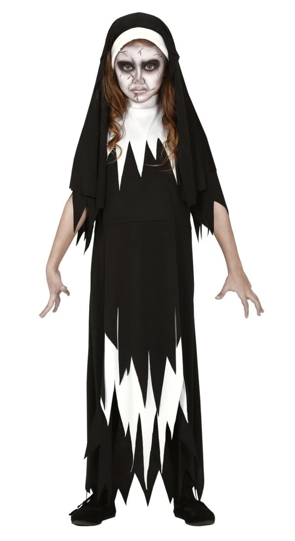 Zombie Nonne Kostume til Piger