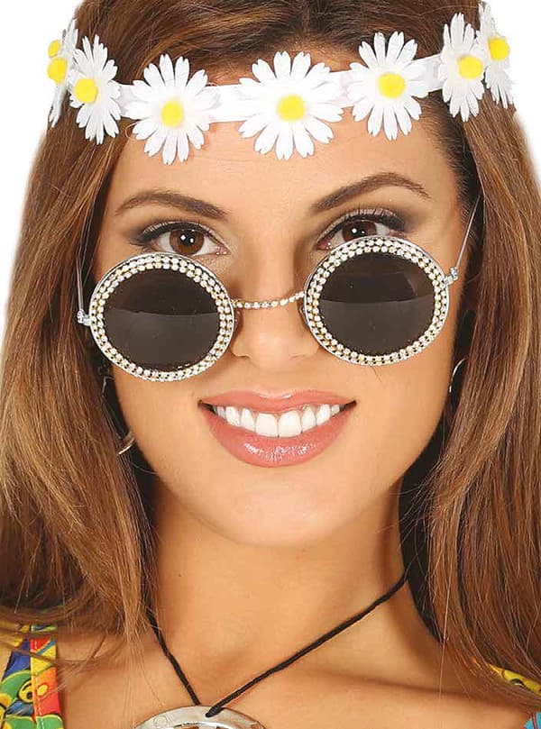 Hippie briller med diamanter til kvinder