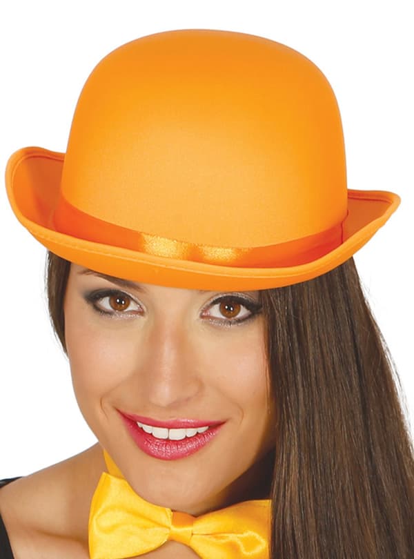Rund hatt orange för vuxen