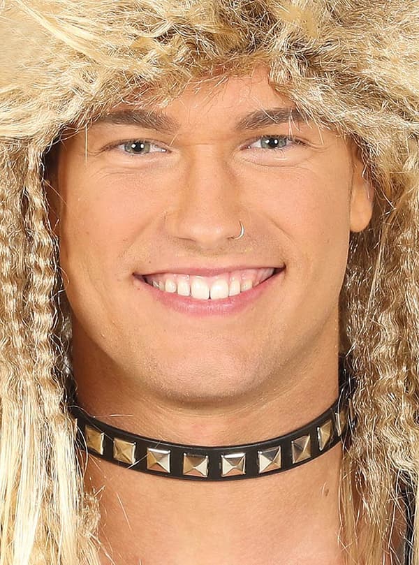 Sort punk choker halskæde
