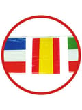 Miniatyrbillede 2 af 2: Guirlande med store internationale flag 50 m.