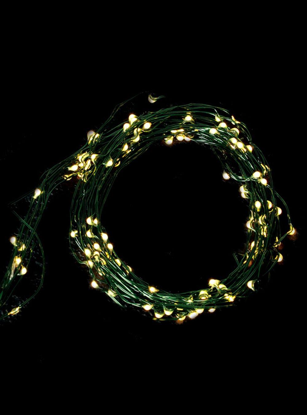 Ljusslinga grön 100 LED varm vit
