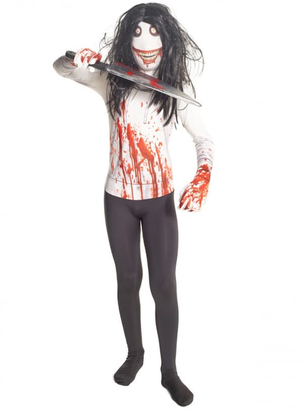 Maskeraddräkt Jeff the Killer Morphsuit för barn