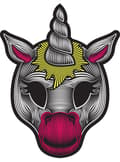 Miniatyrbild 6 av 10: Mask lysande enhörning för vuxen