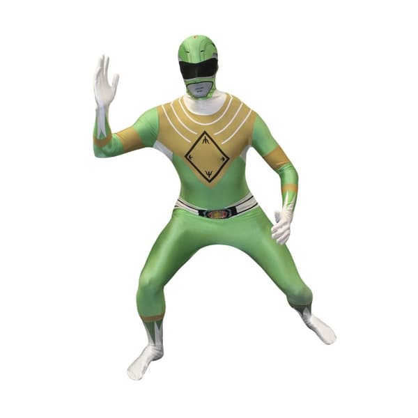 Vihreä Power Ranger -Morphsuit-asu aikuisille