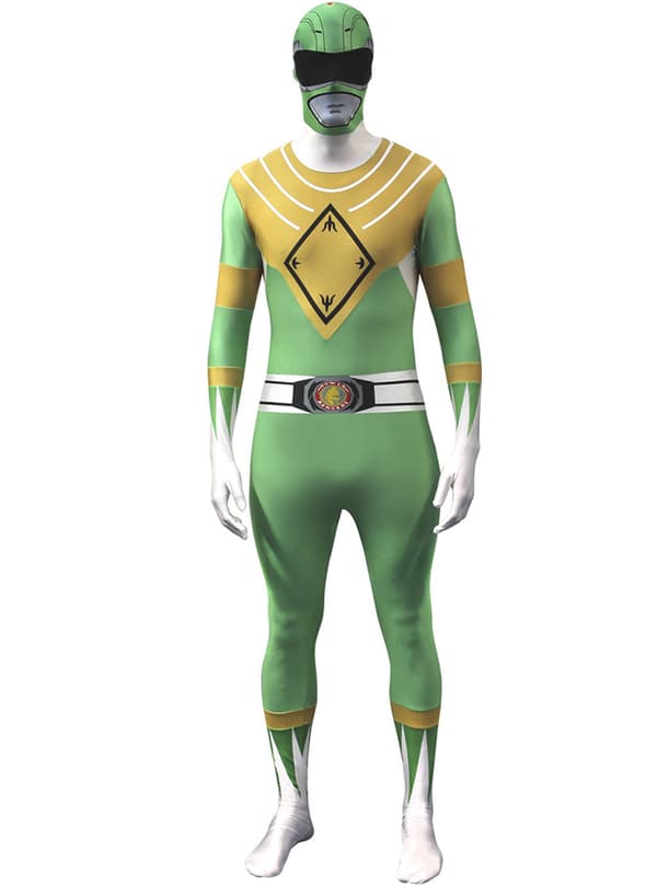 Vihreä Power Ranger -Morphsuit-asu aikuisille