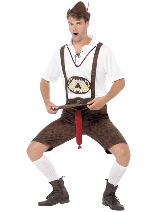 Lederhosen Oktoberfest kostume med overraskelse