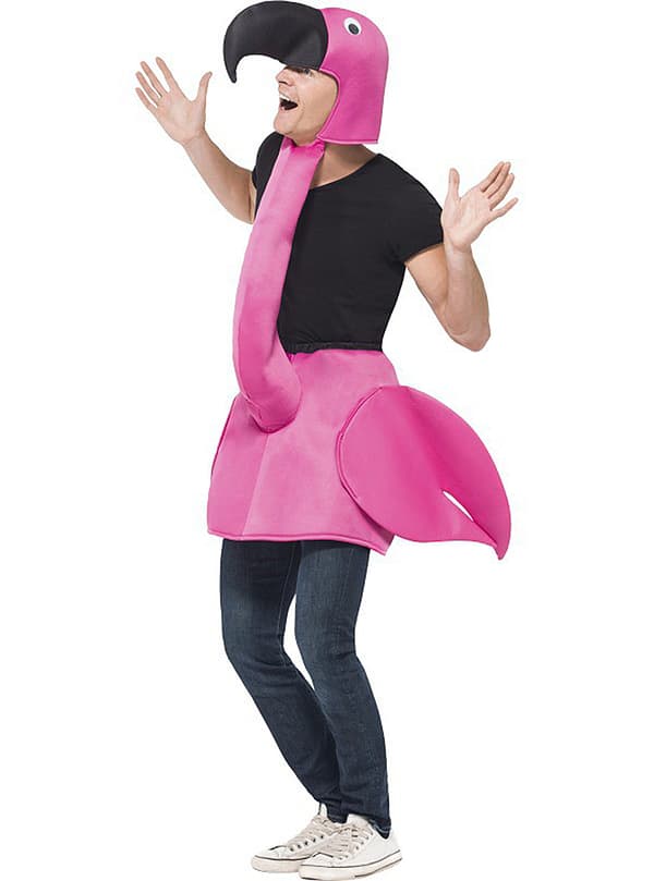 Rosa flamingodräkt för vuxna