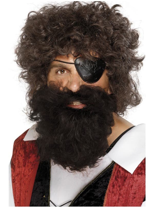 Brunt piratskägg