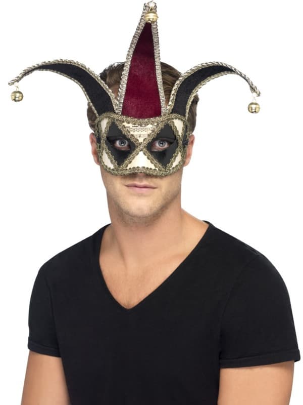 Gotisk Venetisk Harlequin Øyemaske til Menn