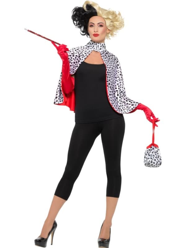 Cruella skurke kostume sæt til kvinder
