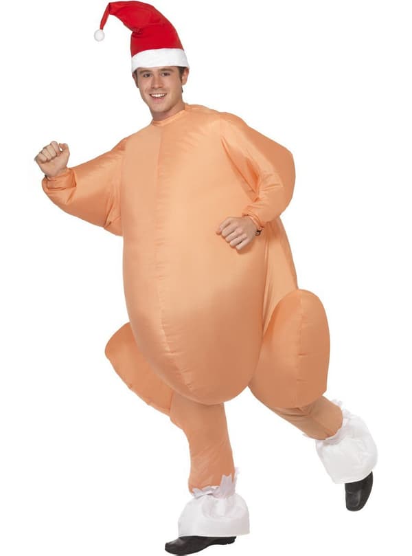 Oppustelig julekalkun kostume