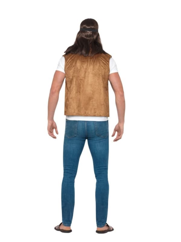 Väst hippie brun för vuxen