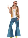 Miniatyrbild 6 av 8: Väst hippie brun för vuxen