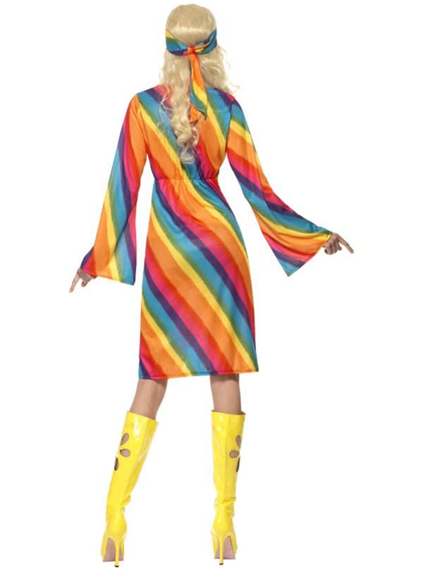 Hippie Regnbåge Maskeraddräkt Vuxen