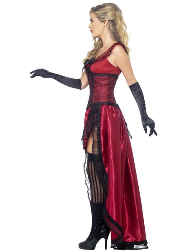 Rødt Burlesque kostume deluxe